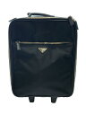 【中古】PRADA◆トラベルキャリー/ナイロン/BLK/無地/VV031M//【バッグ】