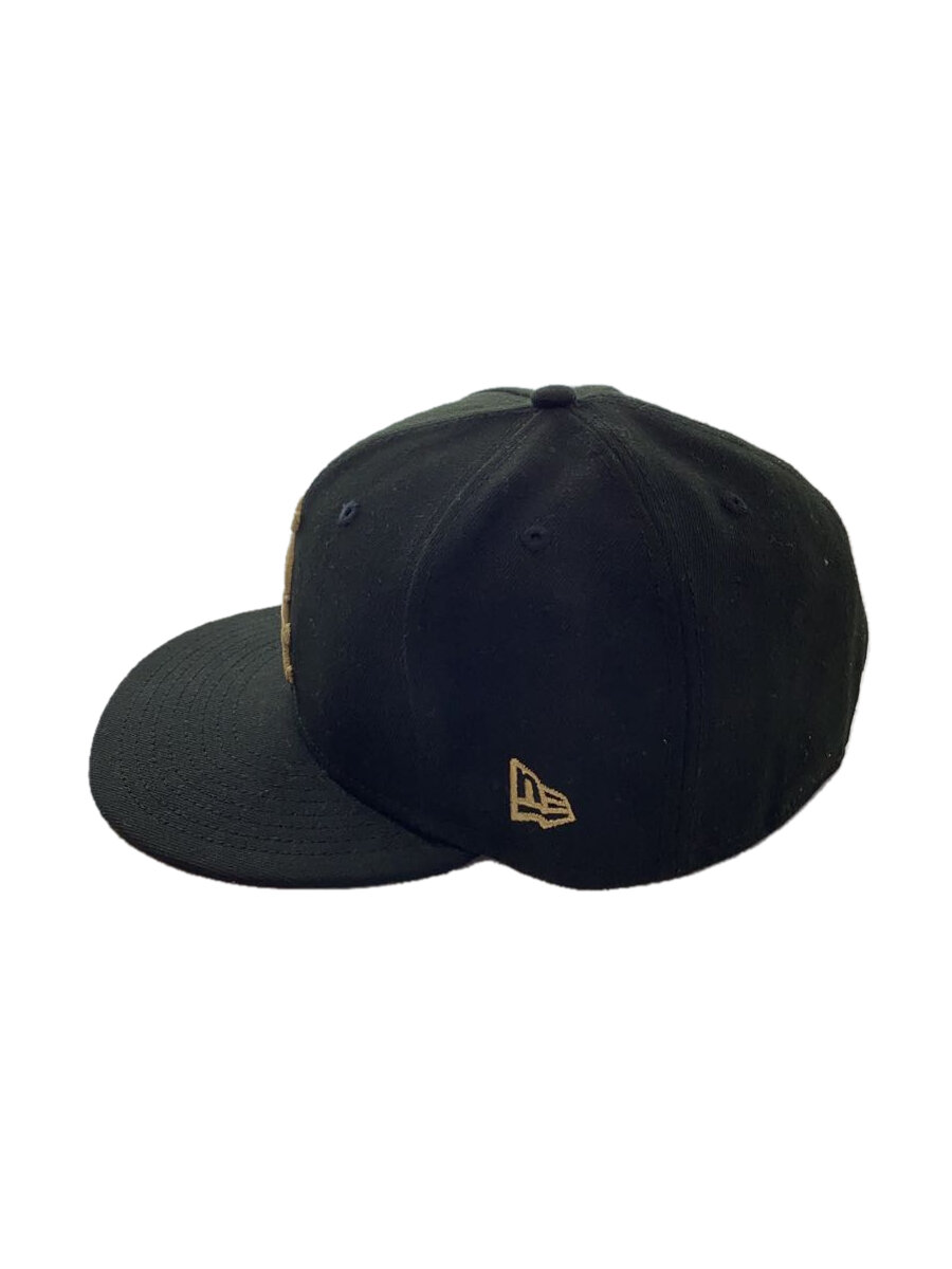 【中古】NEW ERA◆キャップ/7 3/4/ポリエステル/ブラック/無地/メンズ/ホワイトソックス【服飾雑貨他】