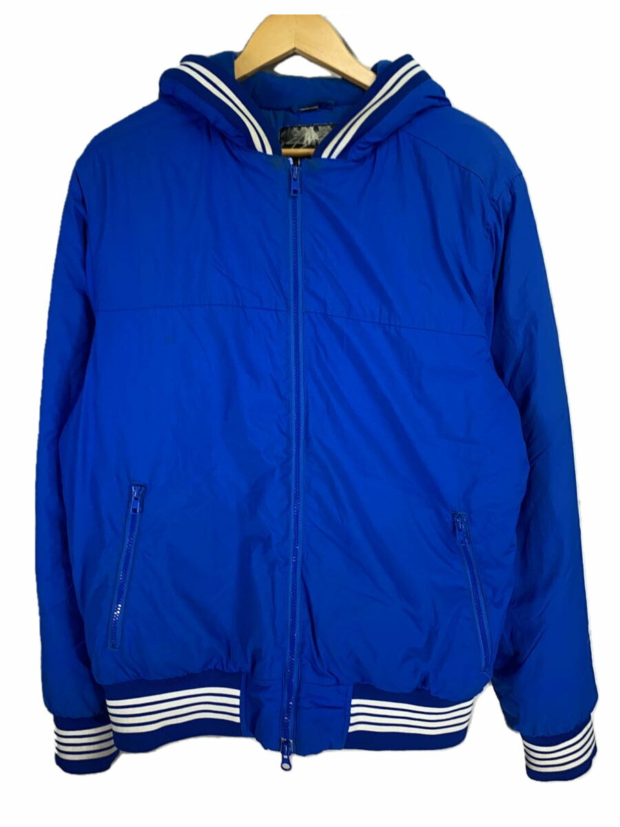 【中古】STUSSY◆スタジャン/M/ナイロン/BLU/無地【メンズウェア】