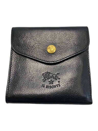 【中古】IL BISONTE◆2つ折り財布/レザー/BLK/無地/メンズ【服飾雑貨他】 【中古】IL BISONTE◆2つ折り財布/レザー/BLK/無地/メンズ【服飾雑貨他】