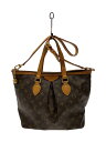【中古】LOUIS VUITTON◆パレルモPM_モノグラム・キャンバス_BRW/PVC/BRW【バッグ】