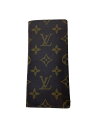 【中古】LOUIS VUITTON◆エテュイ・リュネット・サーンプル_モノグラム・キャンバス_BRW/レザー/BRW/メンズ【服飾雑貨他】