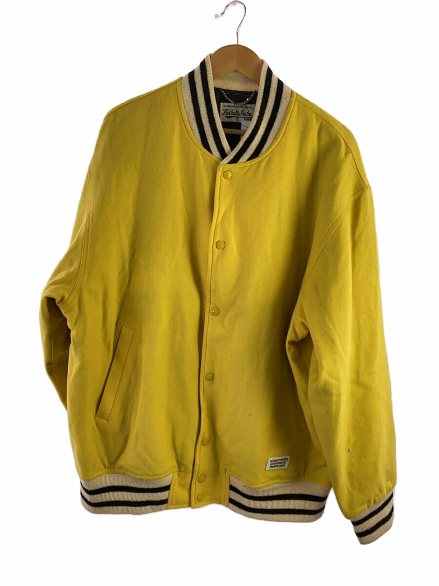 【中古】WACKO MARIA◆varsity jakcket/XL/ウール/YLW【メンズウェア】