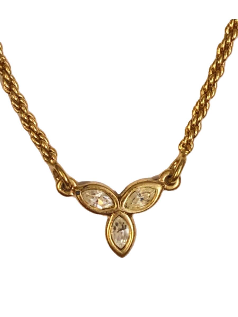 Christian Dior: tres hojas / collar / piedra de color / top / dama