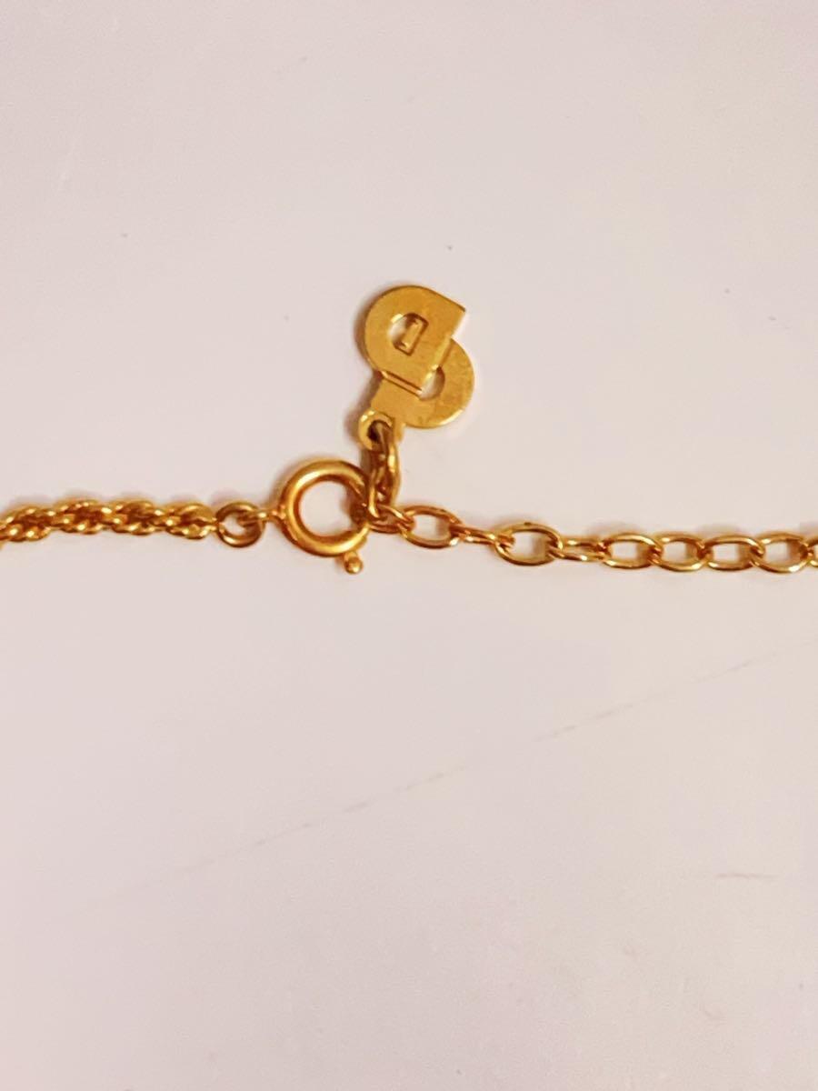 Christian Dior: tres hojas / collar / piedra de color / top / dama — vista 3