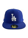 【中古】NEW ERA◆キャップ/7 1/8/ポリエステル/BLU/無地/メンズ【服飾雑貨他】