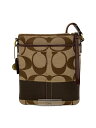 【中古】COACH◆ショルダーバッグ_シグネチャー/キャンバス/BRW【バッグ】