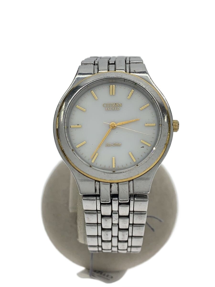 OMEGA - 【中古】CITIZEN◆クォーツ腕時計/アナログ/WHT/SLV【服飾雑貨他】