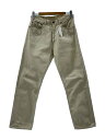 【中古】Levi’s◆60s/911B/ボトム/コットン/クリーム/BIGE/均等V/コットンピケ/F刻印/ヴィンテージ【メンズウェア】