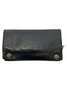 【中古】CHROME HEARTS◆長財布/レザー/BLK/メンズ【服飾雑貨他】