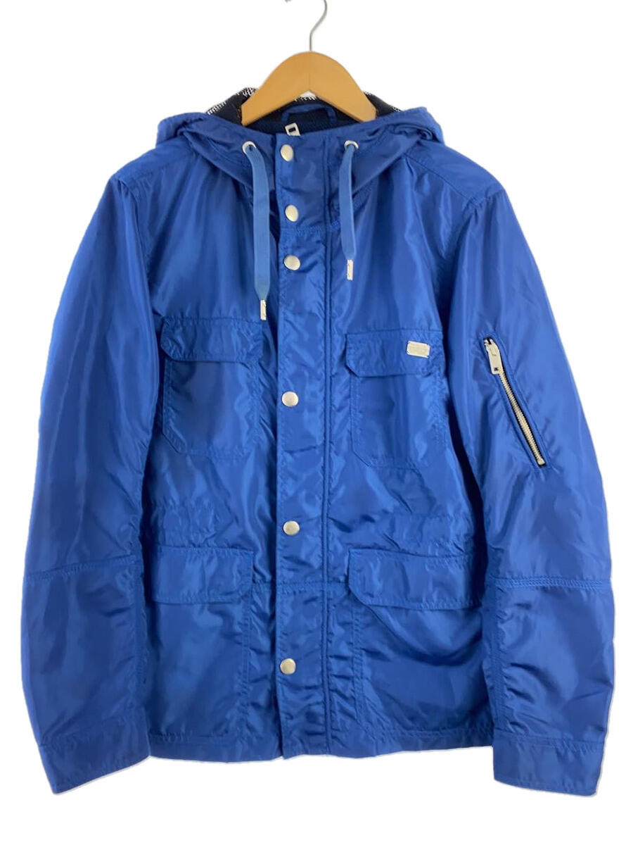 【中古】DIESEL◆マウンテンパーカ/M/ポリエステル/BLU/無地【メンズウェア】