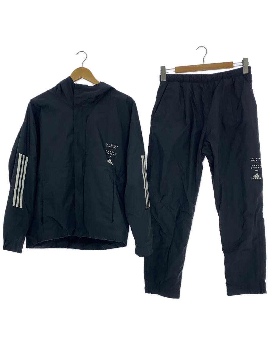 【中古】adidas◆セットアップ/M/ポリエステル/ブラック【メンズウェア】