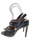 【中古】TRUSSARDI◆サンダル/39/BLK/レザー【シューズ】(4)