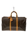 【中古】LOUIS VUITTON◆キーポル・バンドリエール50_モノグラム・キャンバス_BRW/PVC/BRW【バッグ】