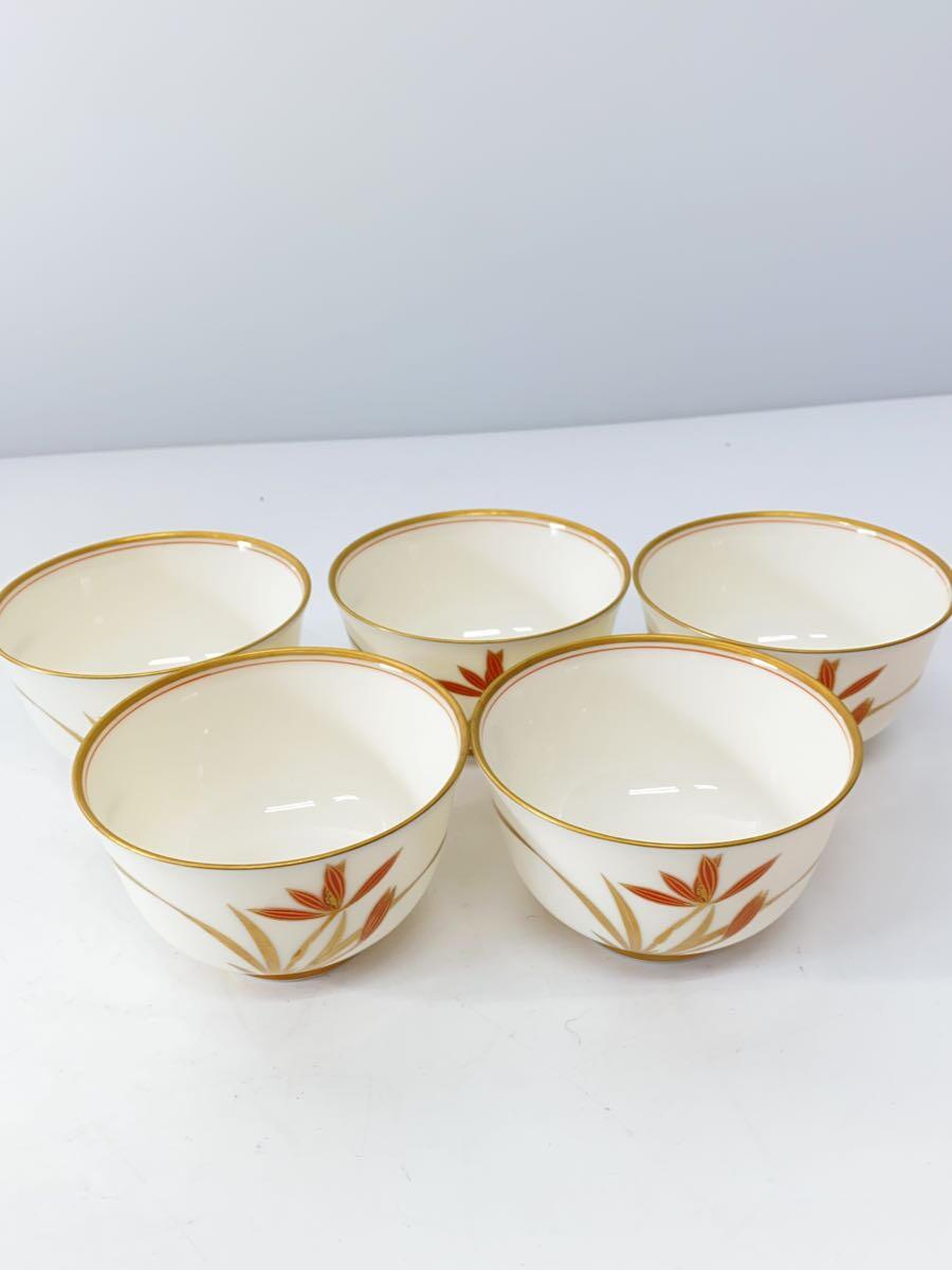 Other - 【中古】香蘭社◆湯呑/5点セット/WHT/ホワイト/白/植物/金彩【キッチン用品】