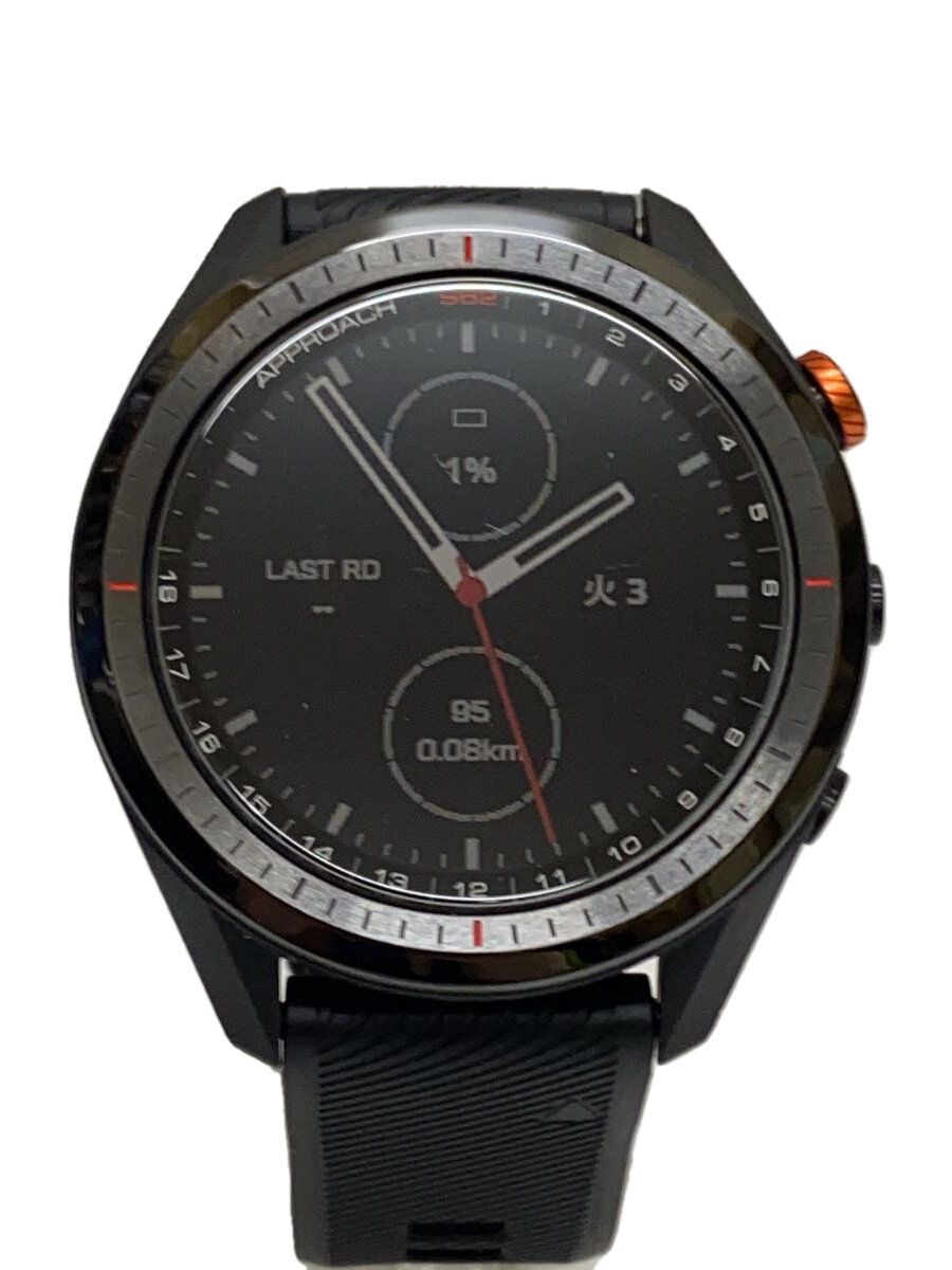 【中古】GARMIN◆スマートウォッチ/デジタル/BLK/APPROACH-S62-BK【服飾雑貨他】