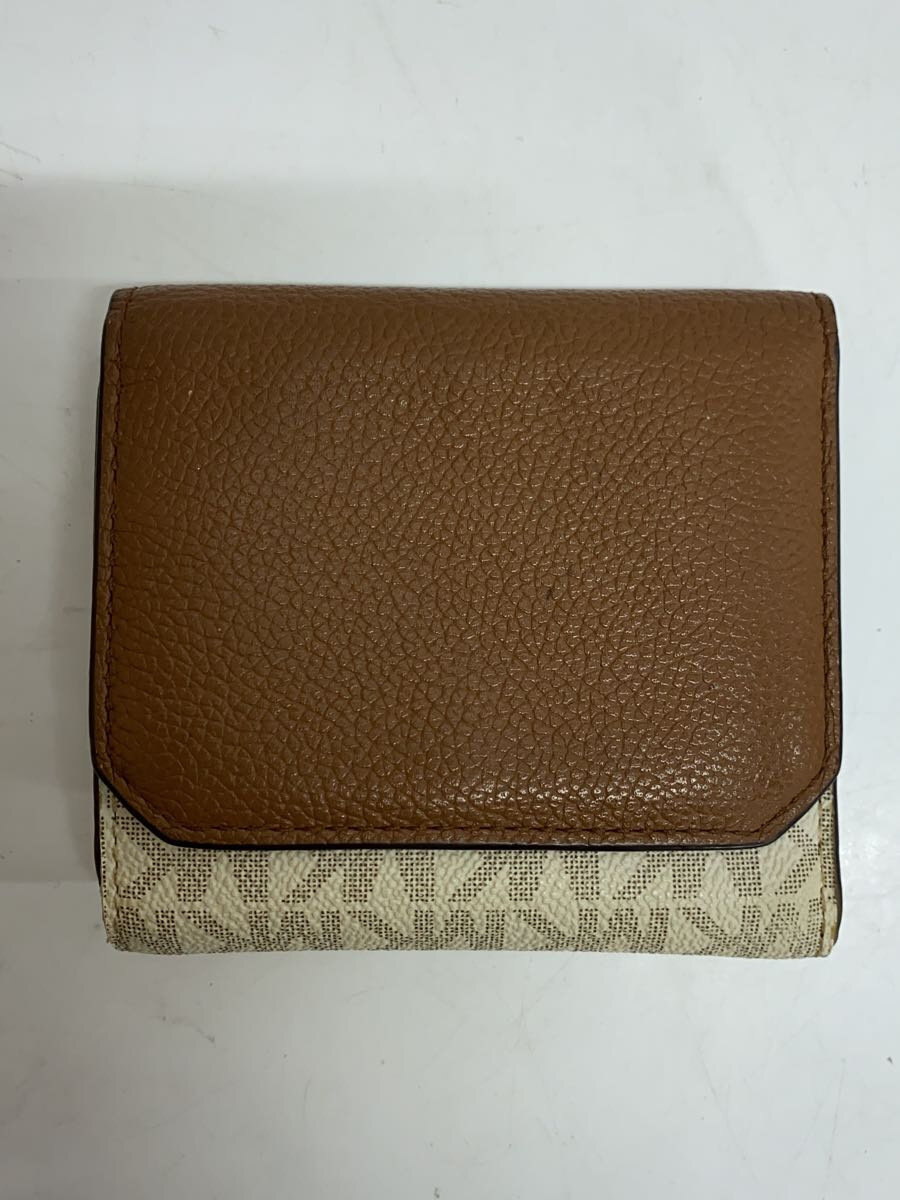 【中古】MICHAEL KORS◆2つ折り財布/--/BEG/レディース/nb-1902【服飾雑貨他】