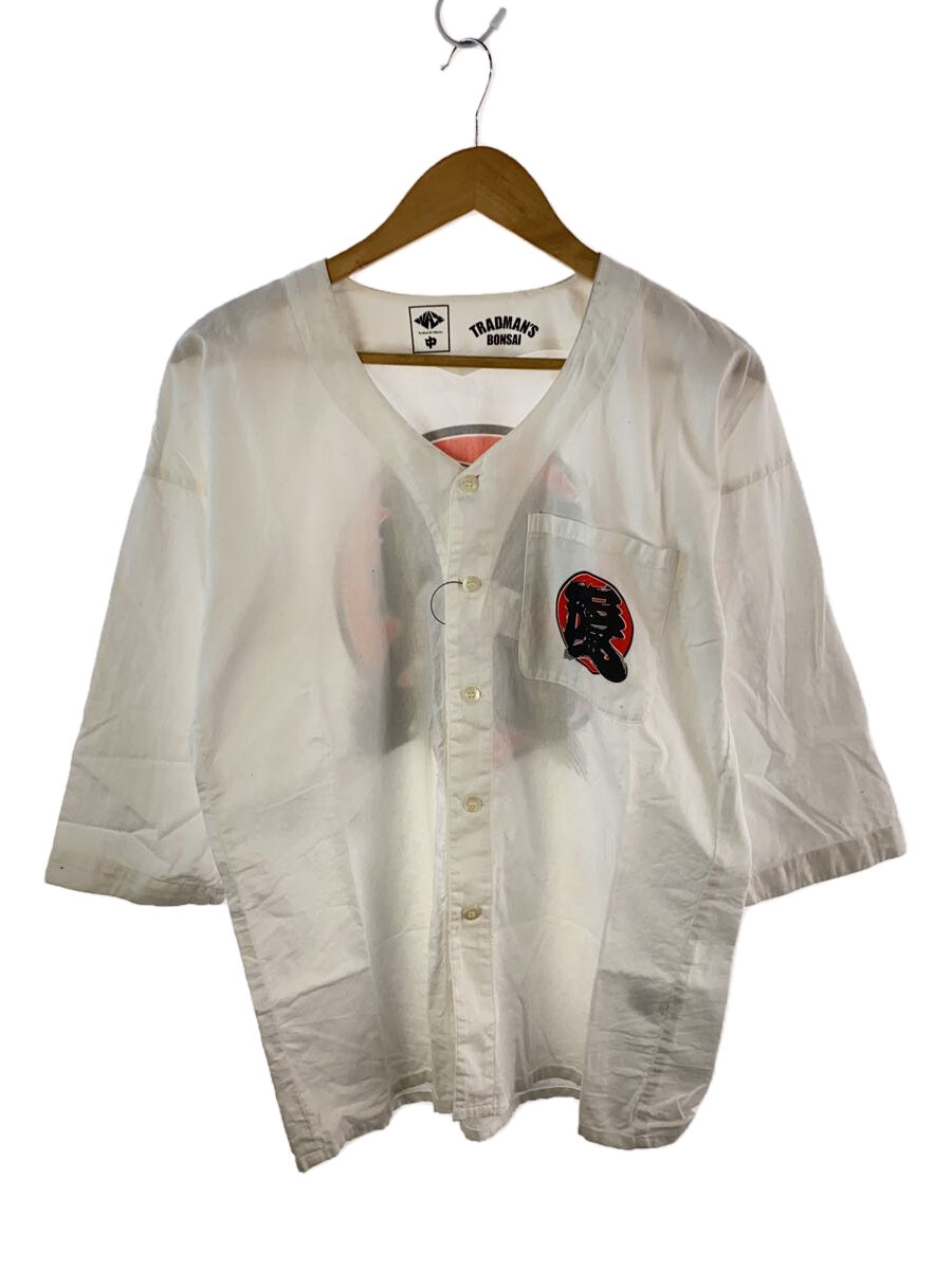 【中古】tradmans bonsai/半袖シャツ/L/コットン/WHT【メンズウェア】