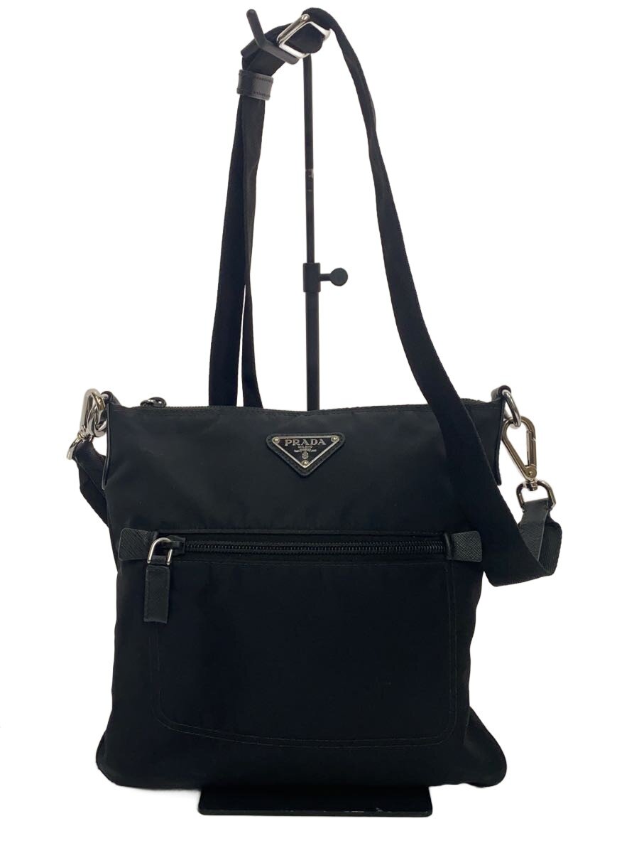 PRADA - 【中古】PRADA◆ショルダーバッグ/ナイロン/BLK/角擦れ有【バッグ】