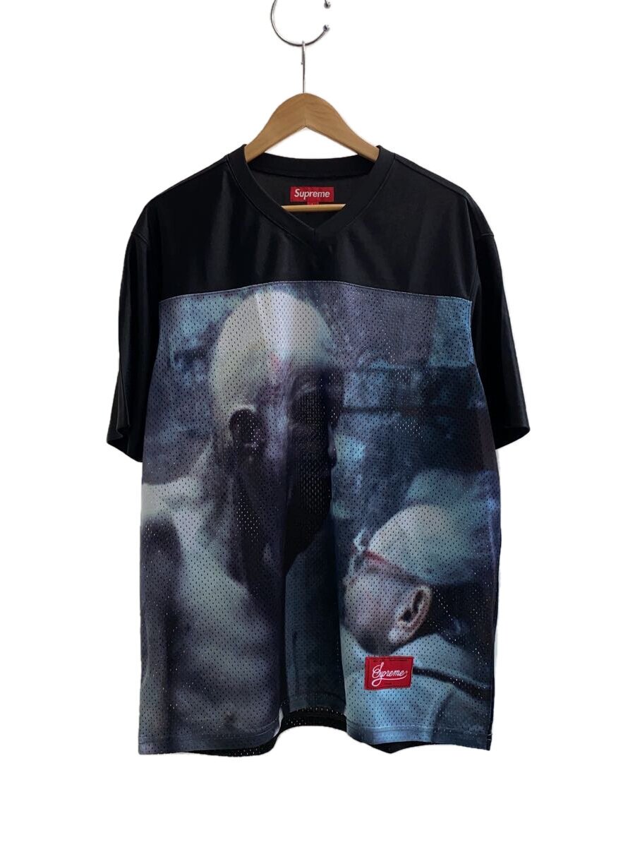 Supreme◆25SS/×Aphex/Twin Football Jersey/Tシャツ/L/ポリエステル/BLK