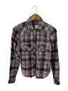 【中古】CHROME HEARTS◆長袖シャツ/M/コットン/マルチカラー/チェック【レディースウェア】