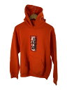 【中古】Blackeyepatch◆パーカー/M/コットン/オレンジ/プリント//【メンズウェア】