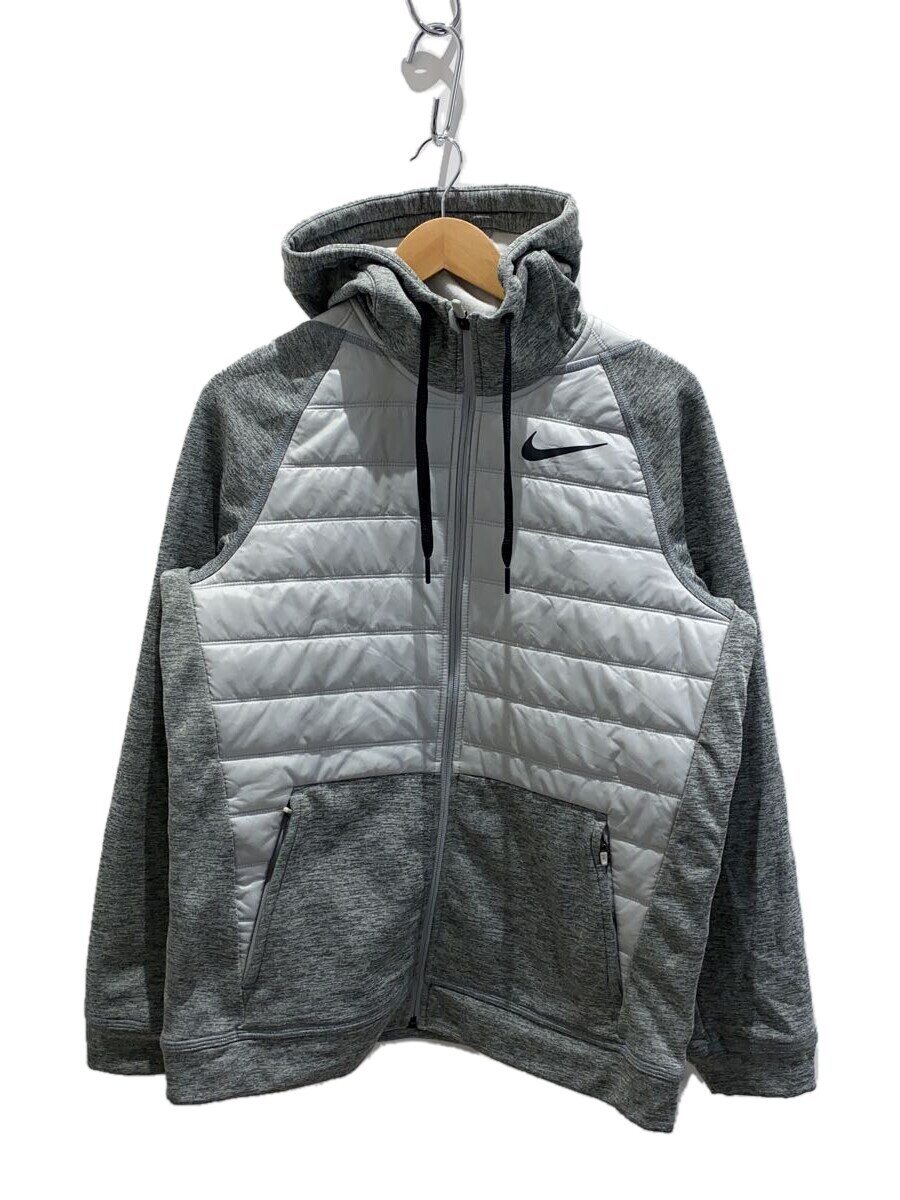 【中古】NIKE◆フィルパディング/フルジップ/ジャケット/M/ナイロン/GRY/cz4343-063【レディースウェア】