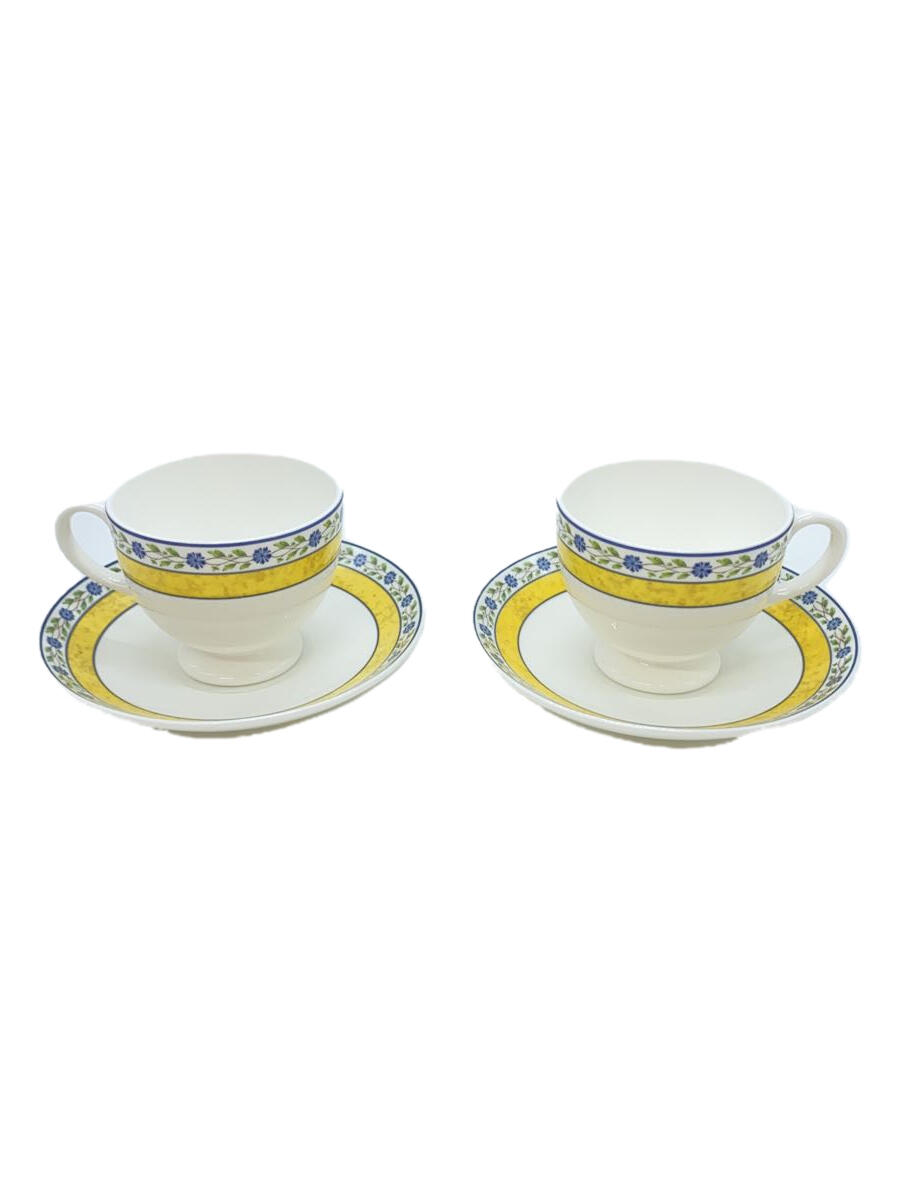 【中古】WEDGWOOD◆カップ&ソーサー/4点セット/WHT/ミストラル/ペアカップ【キッチン用品】