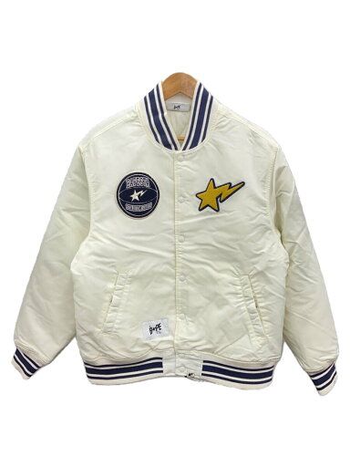 【中古】BAPE STA!◆スタジャン/M/ポリエステル/WHT/001HJJ231901C【メンズウェア】 【中古】BAPE STA!◆スタジャン/M/ポリエステル/WHT/001HJJ231901C【メンズウェア】