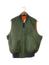 【中古】ALPHA INDUSTRIES◆ベスト/L/ナイロン/KHK/無地/MIL-V-8279//【メンズウェア】