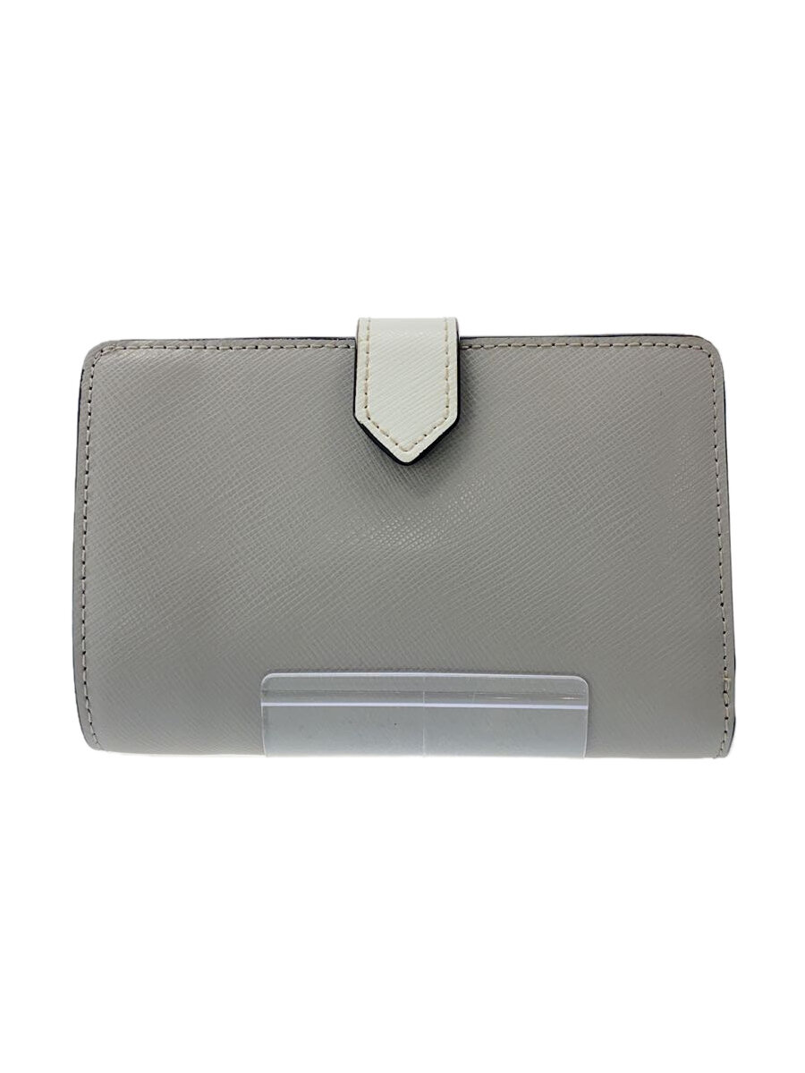 【中古】kate spade new york◆2つ折り財布/レザー/WHT/レディース//【服飾雑貨他】