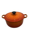 【中古】LE CREUSET◆ココット/ホーロー/鍋/GLD【キッチン用品】