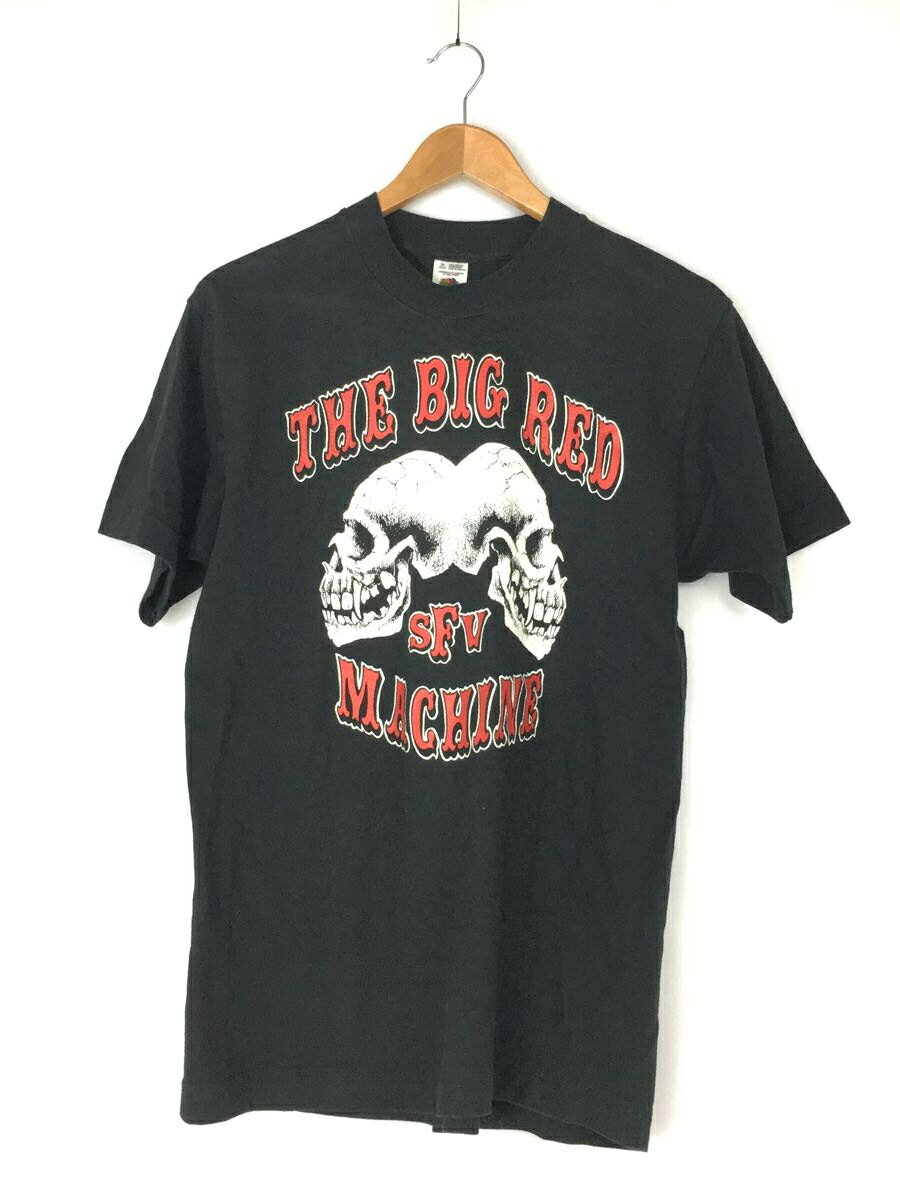 【中古】FRUIT OF THE LOOM◆90s/THE BIG RED MACHINE/Tシャツ/M/コットン/ブラック/バンドT/シングルステッチ【メンズウェア】