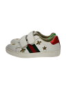 【中古】GUCCI◆キッズ靴/--/スニーカー/レザー/WHT/504499【キッズ】