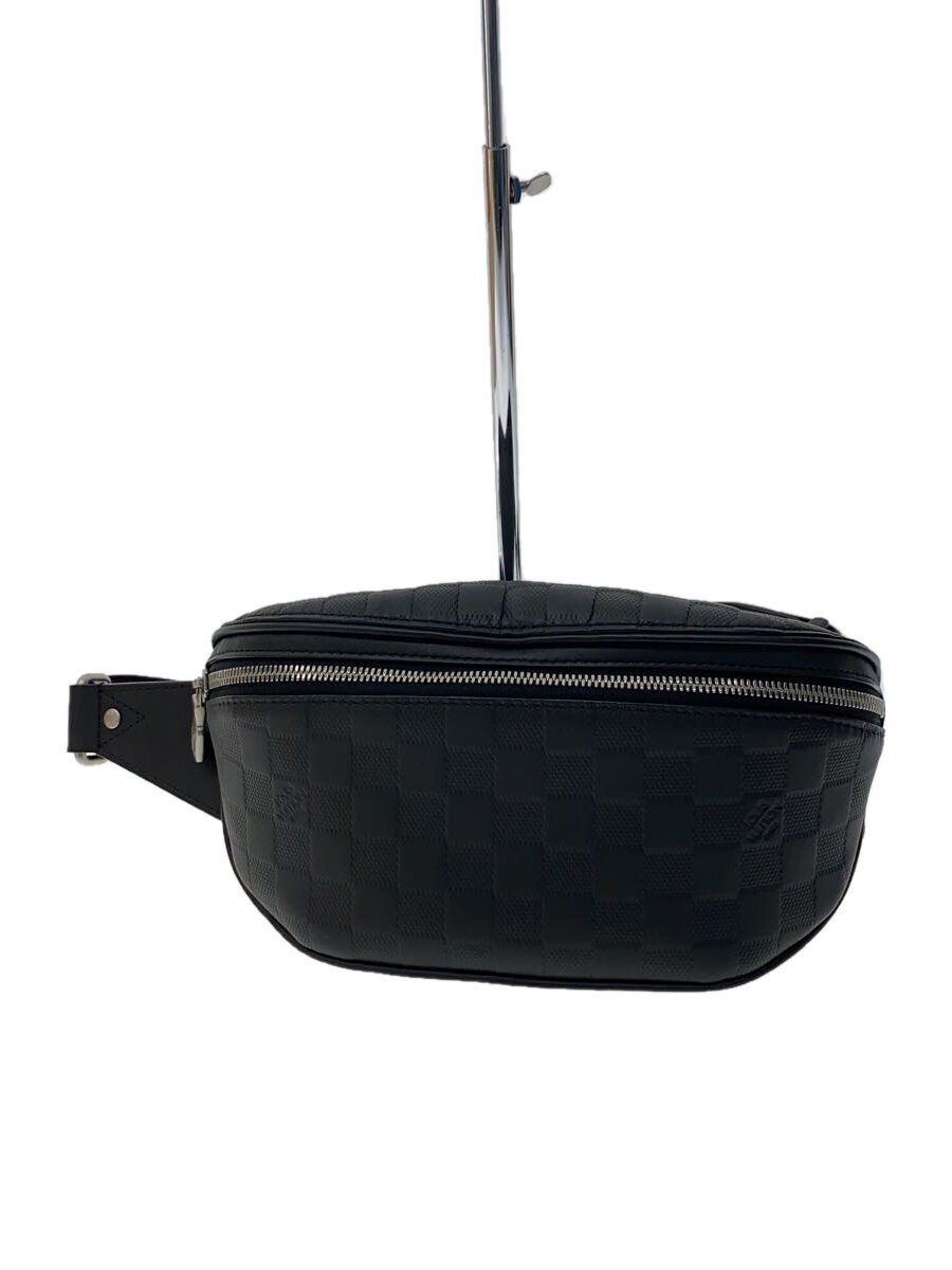 【中古】LOUIS VUITTON◆キャンパス・バムバッグ_ダミエ・アンフィニ/レザー/BLK【バッグ】
