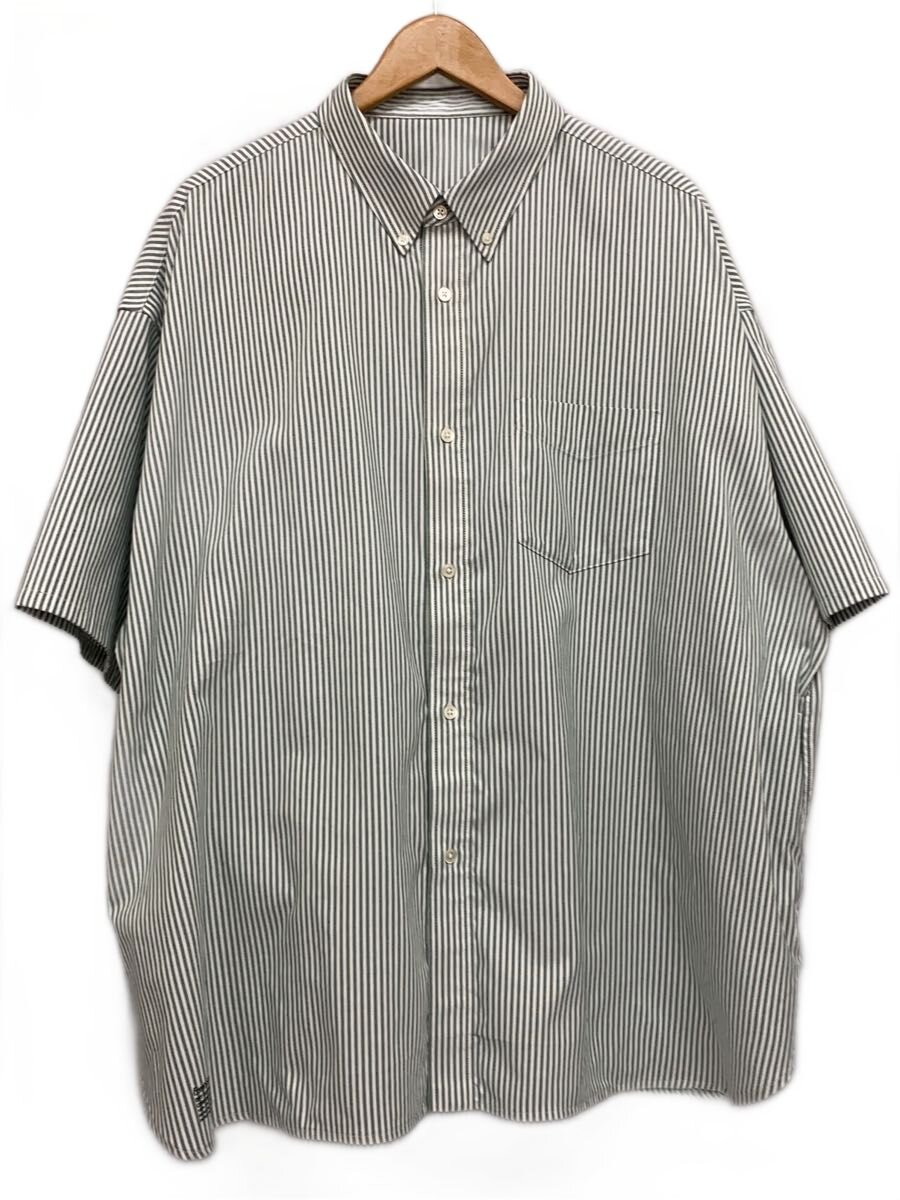 【中古】FreshService◆半袖シャツ/--/ポリエステル/GRN/ストライプ/fsc252-50020b//【メンズウェア】