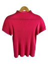 【中古】PLEATS PLEASE ISSEY MIYAKE◆半袖カットソー/3/ポリエステル/PNK/無地/PP43FK301【レディースウェア】