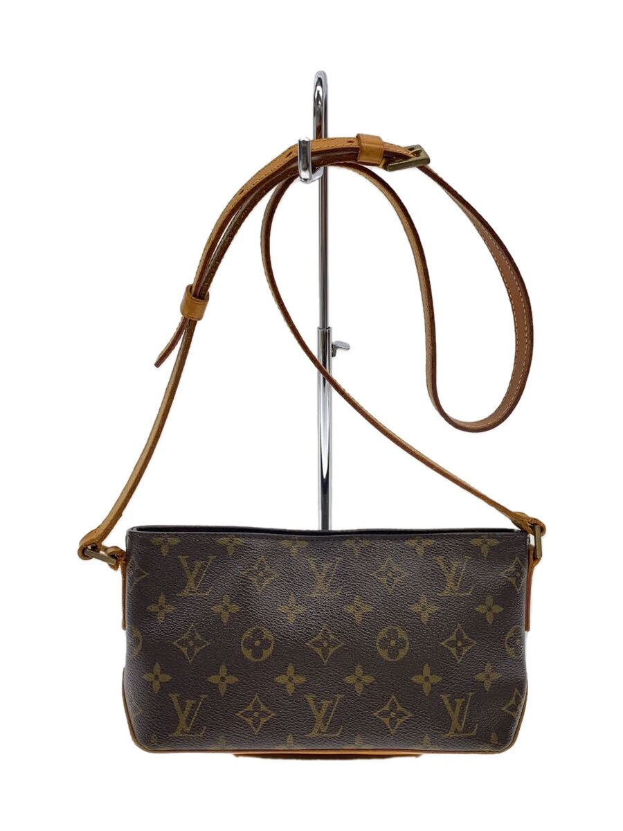 LOUIS VUITTON - 【中古】LOUIS VUITTON◆トローター_モノグラム・キャンバス_BRW/PVC/BRW/総柄【バッグ】
