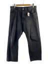 【中古】KOOKY’N◆ワイドクラッシュデニム/34/デニム/BLK/WWZ2031103A0001【メンズウェア】