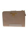 【中古】PRADA◆2つ折り財布/--/PNK/無地/レディース【服飾雑貨他】