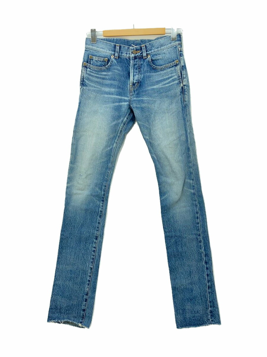 【中古】SAINT LAURENT◆ストレートパンツ/27/デニム/IDG/無地【メンズウェア】