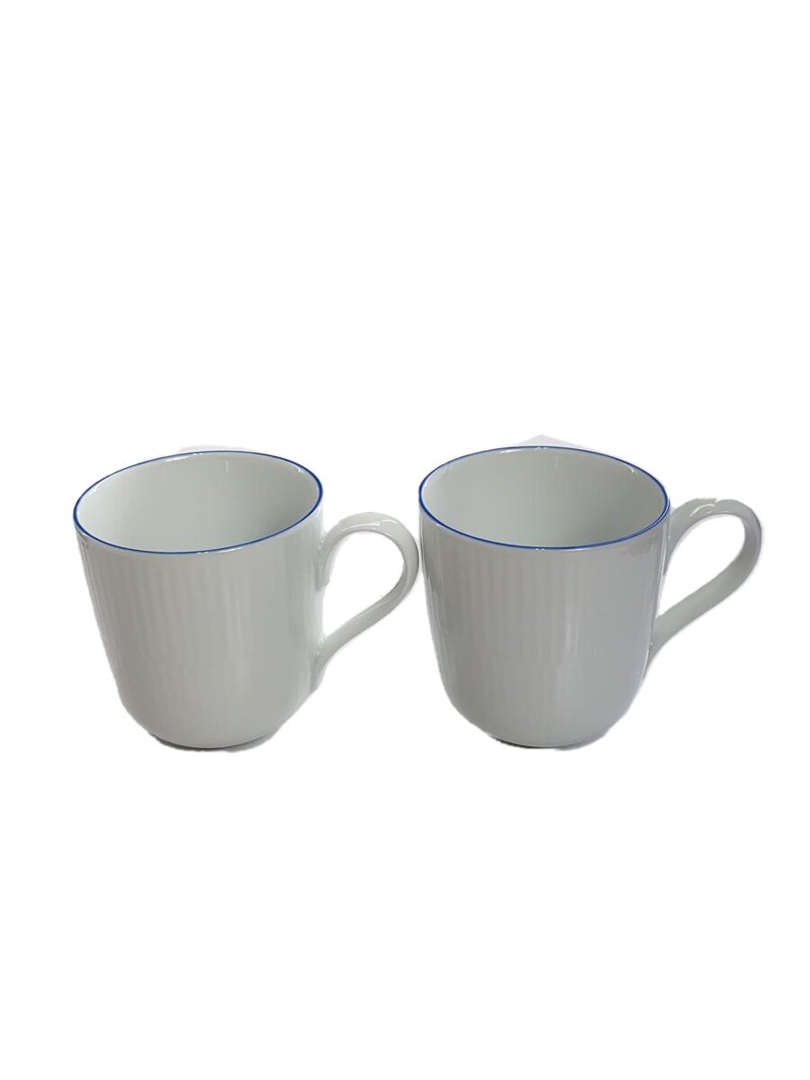 【中古】ROYAL COPENHAGEN◆グラス/2点セット/WHT/5705140737377/ブルーラインマグカップ【キッチン用品】