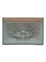 【中古】MIU MIU◆カードケース/リボン/レザー/SLV/レディース【服飾雑貨他】