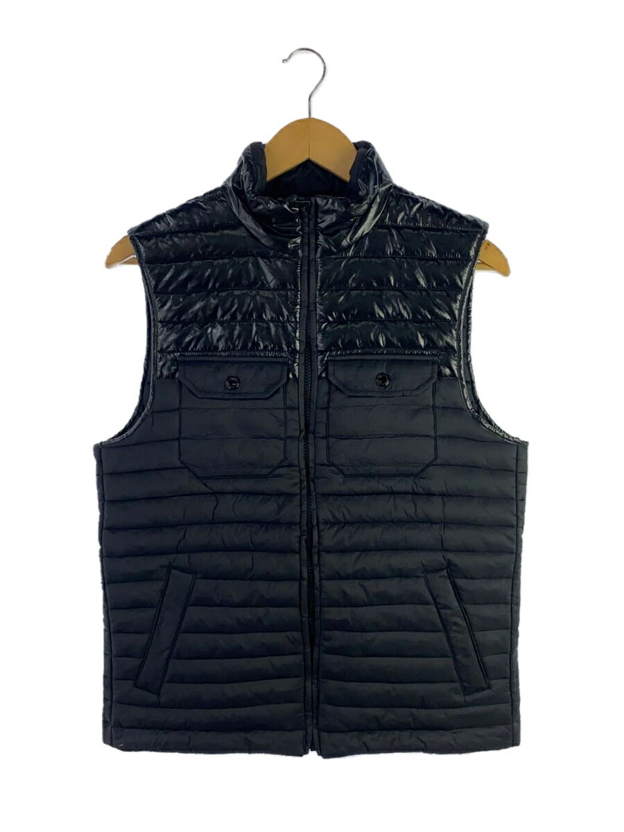 【中古】ARMANI EXCHANGE◆アルマーニエクスチェンジ/ダウンベスト/S/ナイロン/ブラック/黒/G-FALL-2014【メンズウェア】