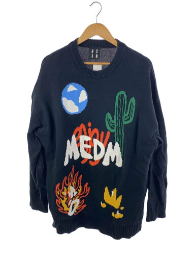 【中古】MR.ENJOY DA MONEY◆ニット・セーター(厚手)/L/アクリル/BLK【メンズウェア】 【中古】MR.ENJOY DA MONEY◆ニット・セーター(厚手)/L/アクリル/BLK【メンズウェア】