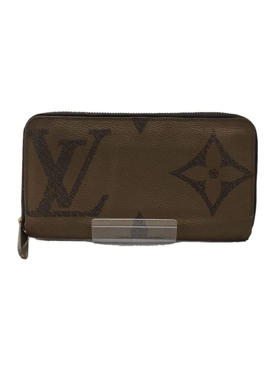 【中古】LOUIS VUITTON◆モノグラムジャイアント_ジッピー・ウォレット_ブラウン/PVC/CML/総柄/メンズ/M69353【服飾雑貨他】