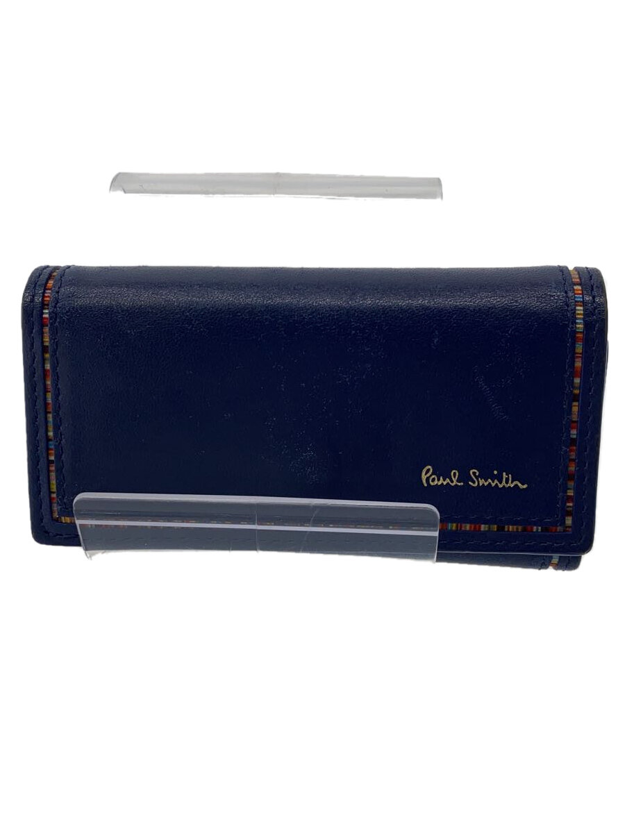 【中古】Paul Smith◆キーケース/レザー/NVY/無地/メンズ【服飾雑貨他】