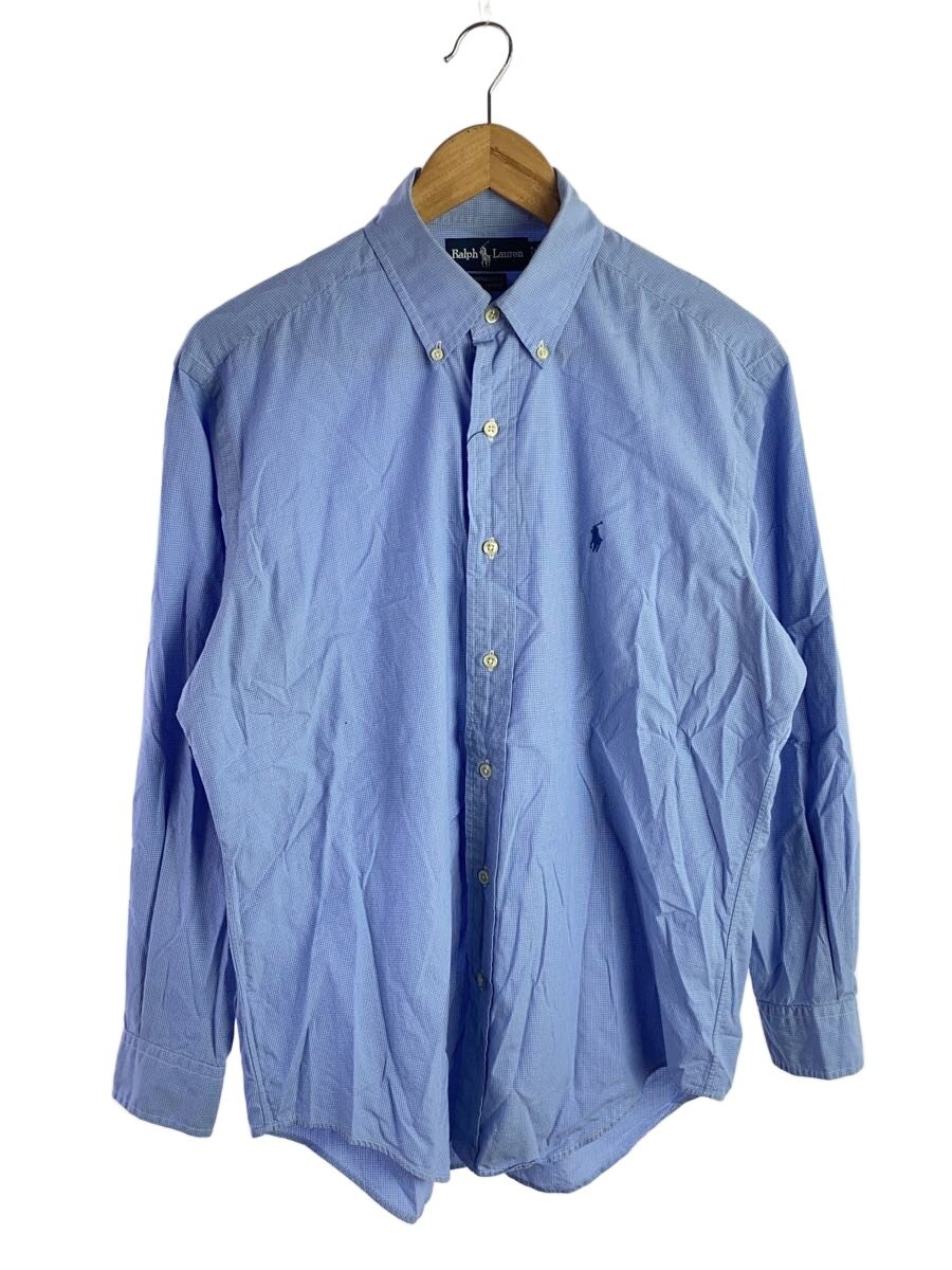 【中古】RALPH LAUREN◆長袖シャツ/--/コットン/BLU/チェック/HD-RL-IA0422【メンズウェア】