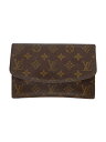 【中古】LOUIS VUITTON◆ポシェット・ラバ20_モノグラム・キャンバス/レザー/BRW【バッグ】
