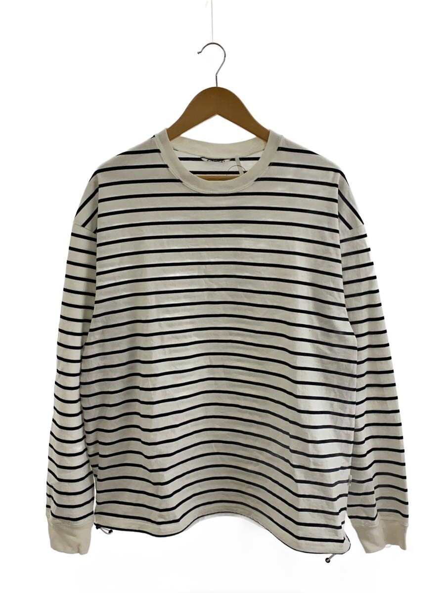 SUMARI◆長袖Tシャツ/1/コットン/WHT/ボーダー/S2302-10005